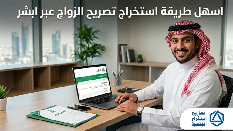 استخراج تصريح الزواج عبر ابشر