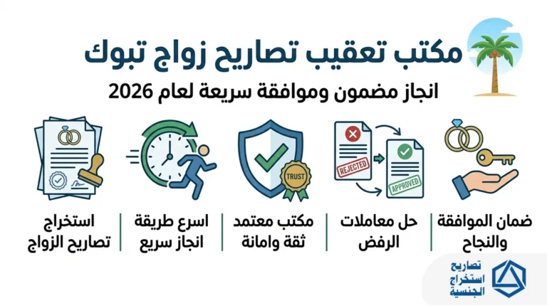 مكتب تعقيب تصاريح زواج تبوك