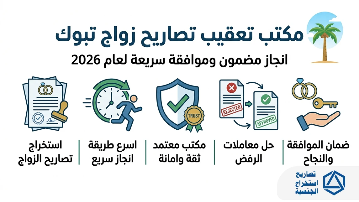 مكتب تعقيب تصاريح زواج تبوك
