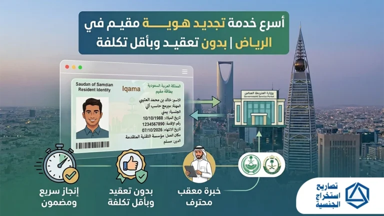 تجديد هوية مقيم الرياض