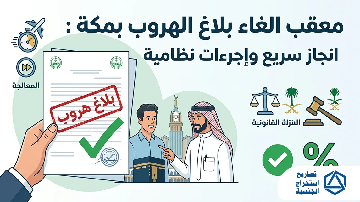 معقب الغاء بلاغ الهروب بمكة